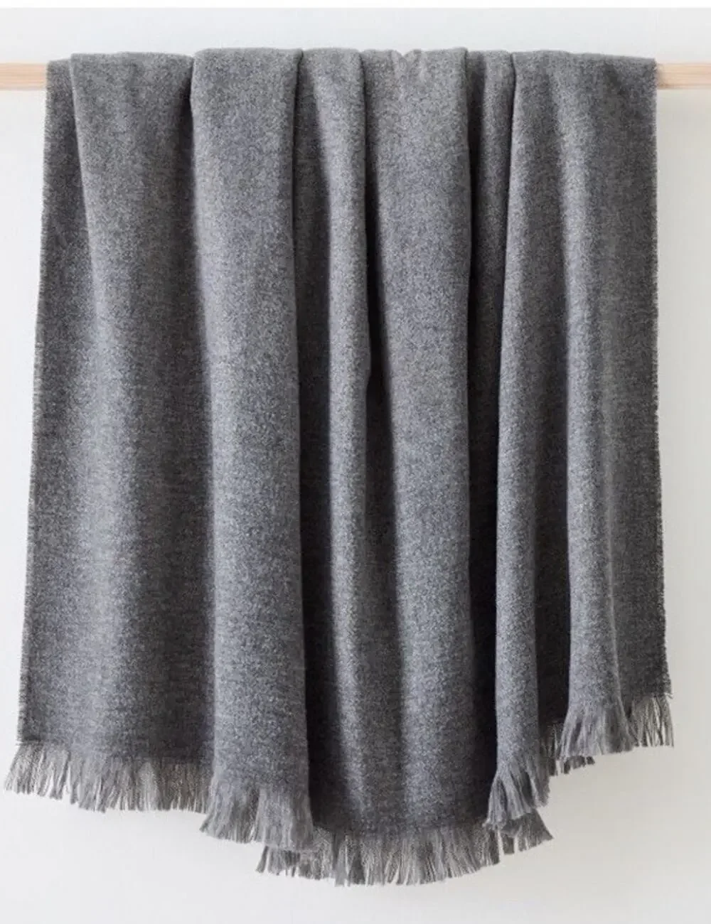 NEW West Elm Brushed Woven Throw Charcoal Gray 50